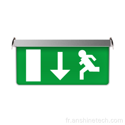 Panneau de sortie de secours LED en aluminium + acrylique